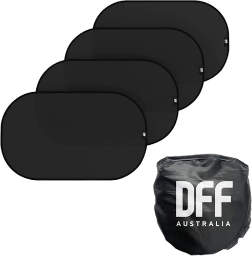 Direct From Factory Car Window Sun Shade (4 Pack) - 20"x12" (50x30cm) Storage Pouch Included - Cling Sunshade for Car Side Windows - Sun, Glare & UV Rays Protection for Baby, Child - Easy Installation