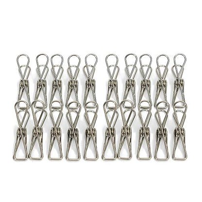 DIRECT FROM FACTORY Stainless Steel Pegs (Pack of 80) – 5.5x1.3x2.5 cm, Metal Hanging Clips for Clothes, Towels, Socks, Pictures, Paper – Heavy Duty, Windproof, Multipurpose Wire Pins for Laundry