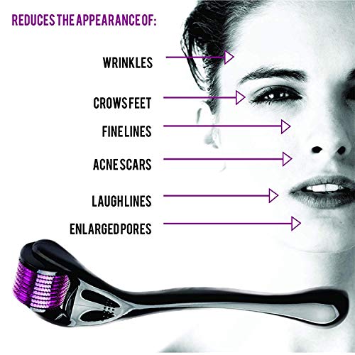 Derma Roller 0.25mm - 540 Titanium Microneedle Dermaroller for Face