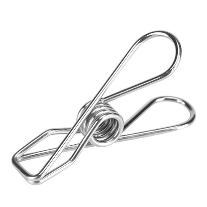 316 Marine Grade Stainless Steel Pegs (Pack of 40), 5.5x1.3x2.5 cm, 1.7mm thickness Multipurpose Wire Pins, Metal Hanging Clips for Laundry, Clothes, Towels, Socks, Pictures, Paper