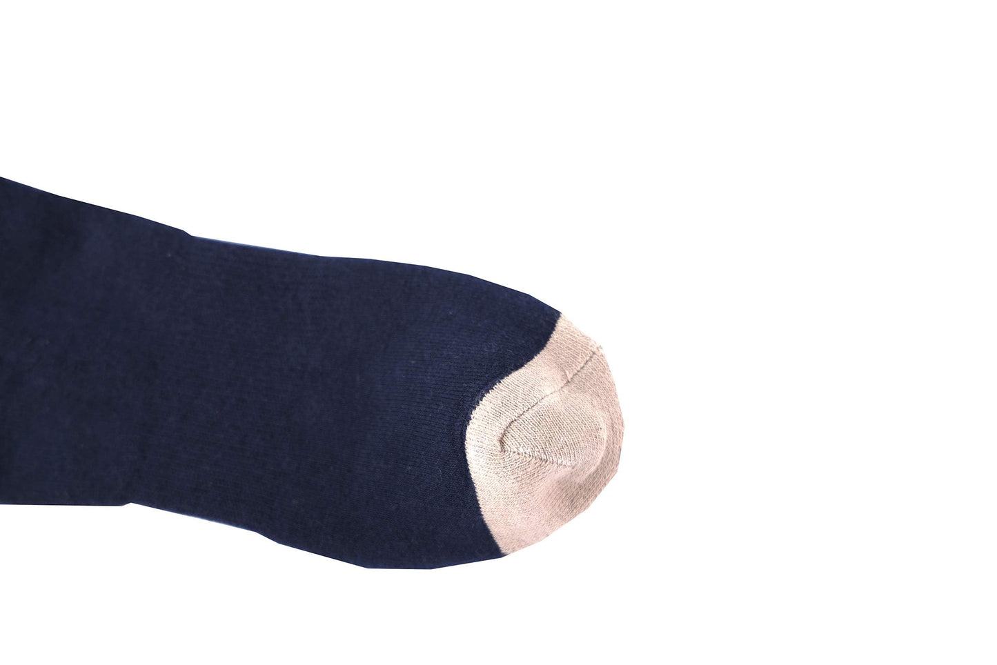 DIRECT FROM FACTORY Men’s & Women’s Bamboo Crew Socks - Breathable & Moisture Wicking Unisex Socks for Work, Sports, Outdoor, Office – Reinforced Toe & Heels – Navy Blue – Free Size