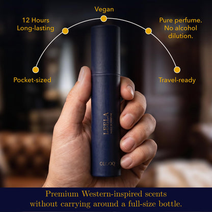 Vegan Perfume Oil Roll On - 10ml, Alcohol-free and Long Lasting Fine Fragrance, Best Perfume for all Men, Women and Unisex - LEELA
