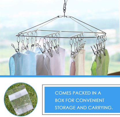 316 Marine Grade Stainless Steel Pegs (Pack of 40), 5.5x1.3x2.5 cm, 1.7mm thickness Multipurpose Wire Pins, Metal Hanging Clips for Laundry, Clothes, Towels, Socks, Pictures, Paper