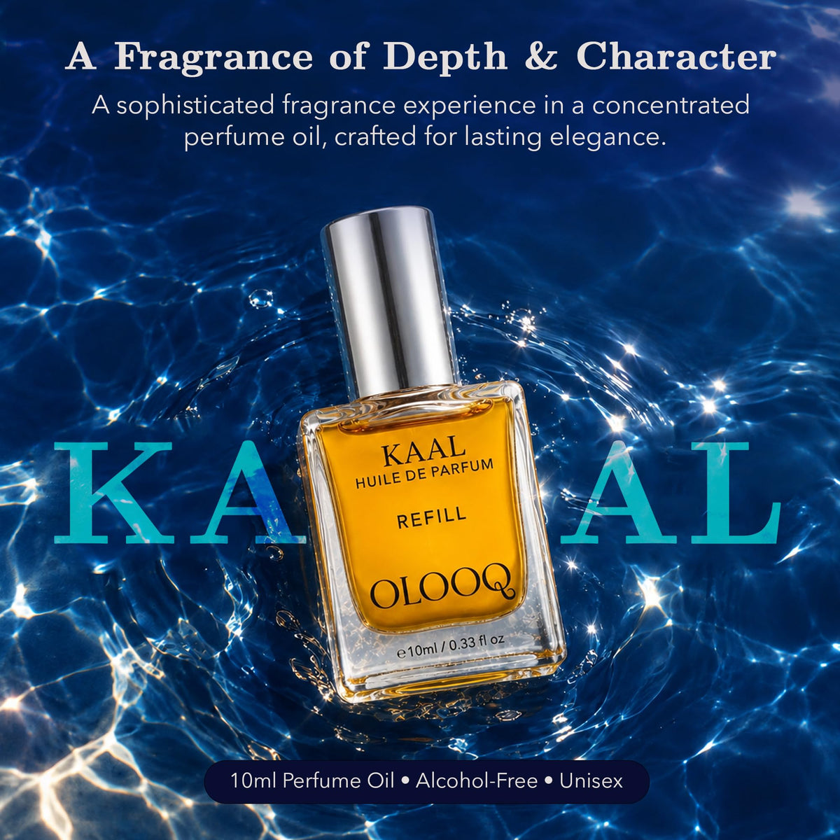 Vegan Perfume Oil Refill for Crystal Collection - 10ml, Alcohol-free and Long Lasting Fine Fragrance, Best Perfume for all Men, Women and Unisex - KAAL