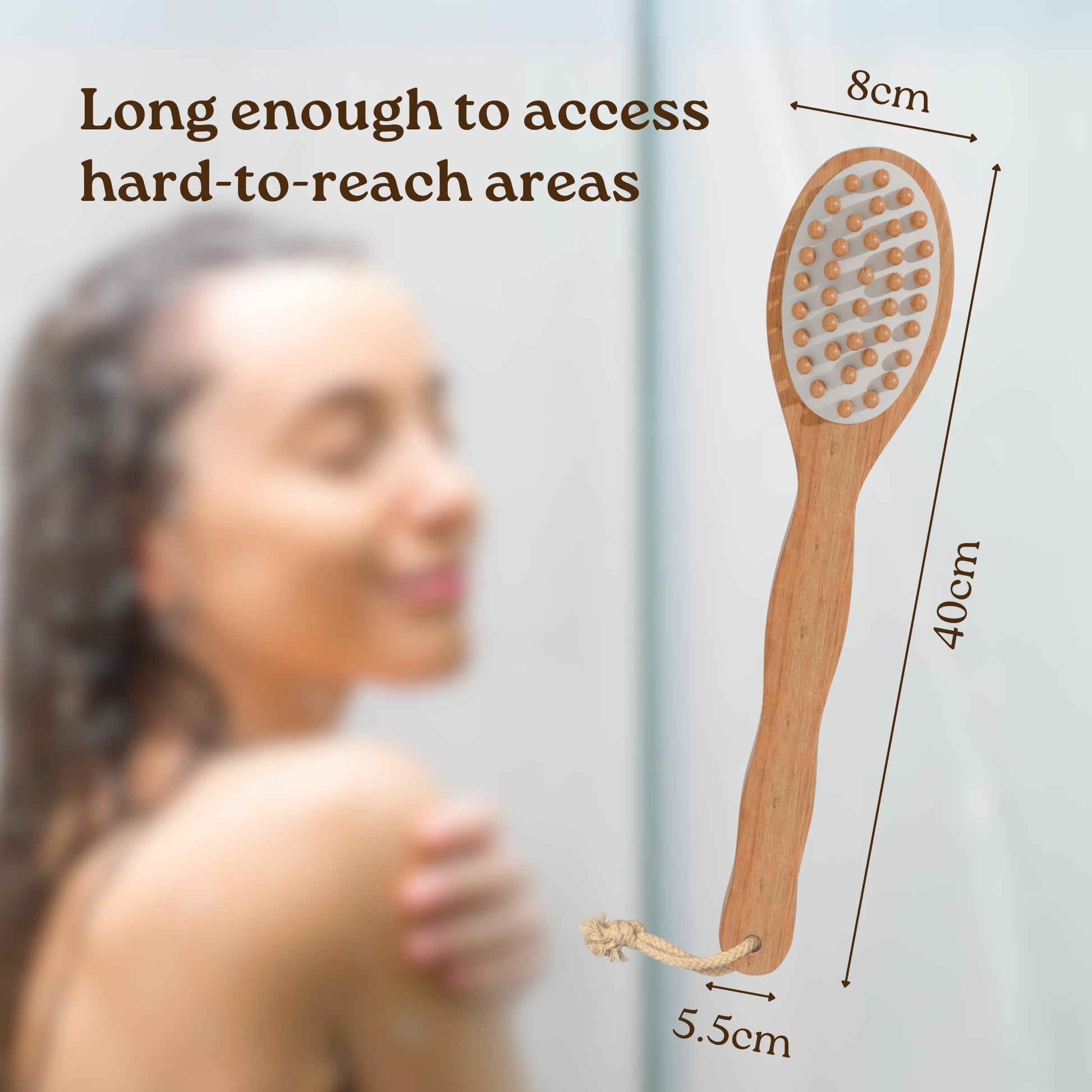 Bamboo Back Scrubber Body Brush