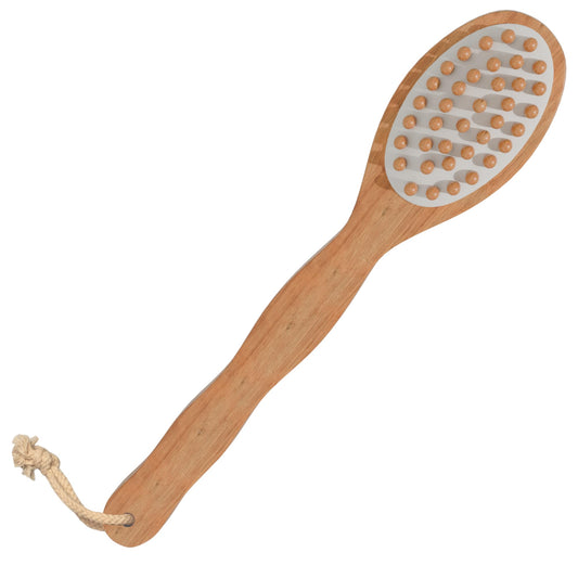 Bamboo Body Brushing Brush & Back Scrubber