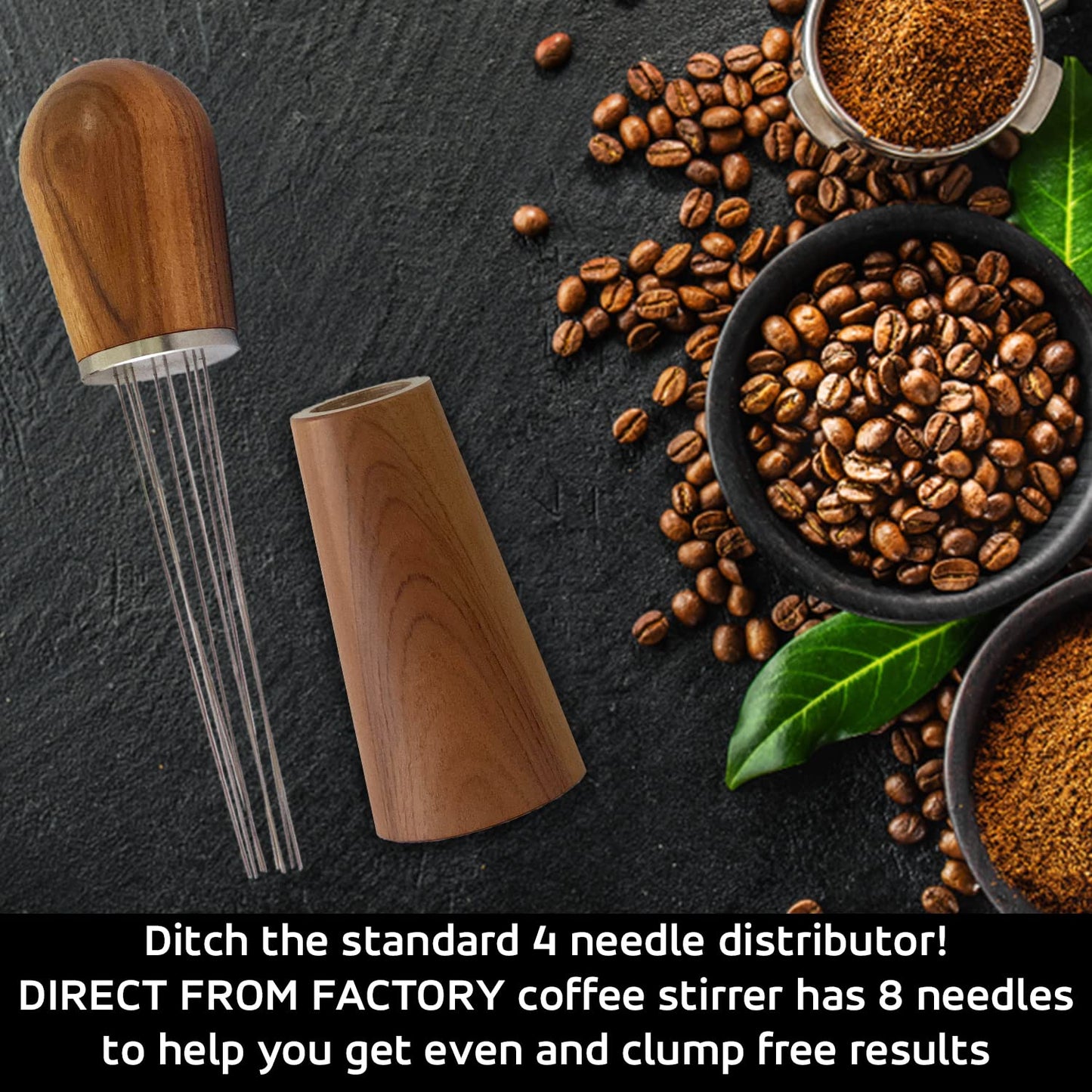 Enjoy clump free coffee with WDT tool