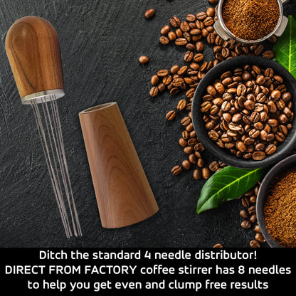 Enjoy clump free coffee with WDT tool