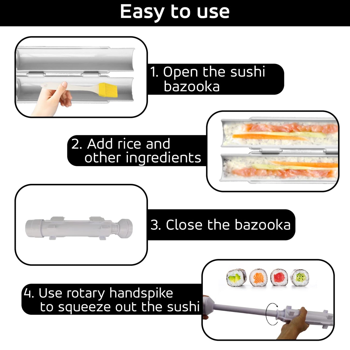 Easy to use sushi maker kit