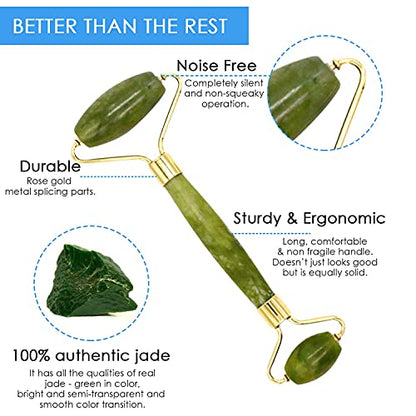 Durable and ergonomic jade roller