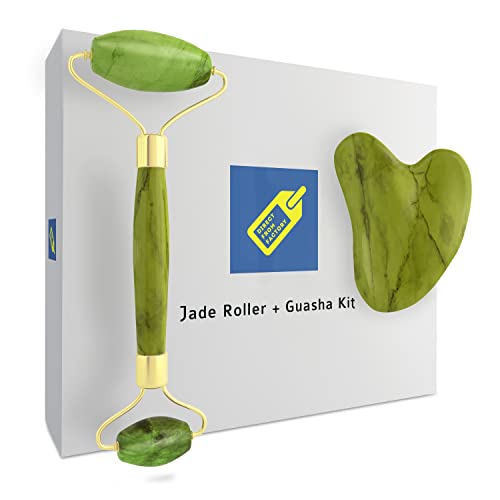 Gua Sha Tool & Jade Roller Set