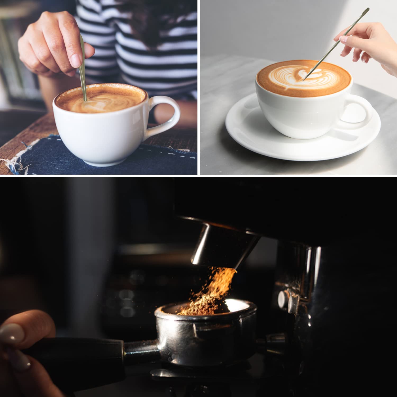 Portable bottomless portafilter set
