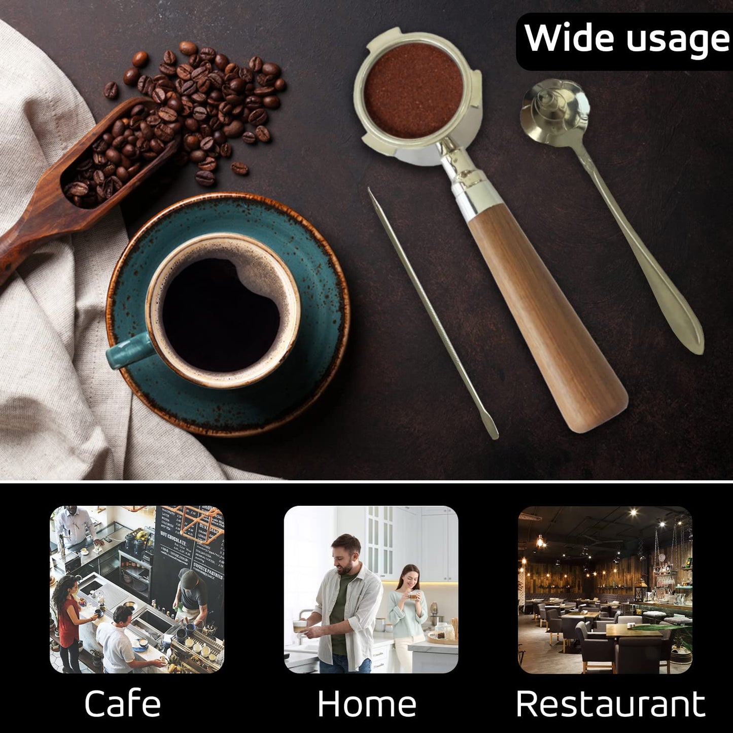 Portafilter set for wide usage