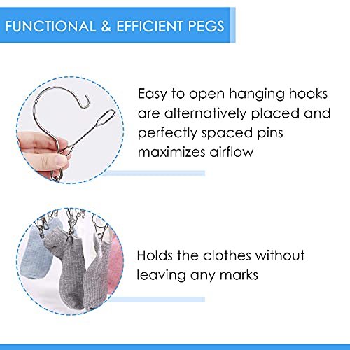 Steel Clothes Drying Rack efficient pegs