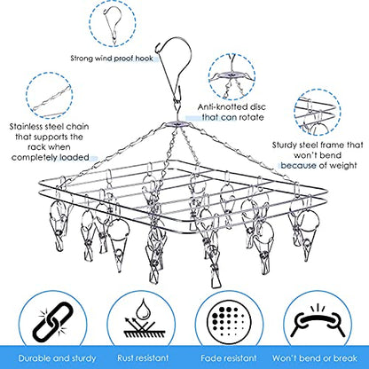 Stainless Steel Clothes Drying Rack features