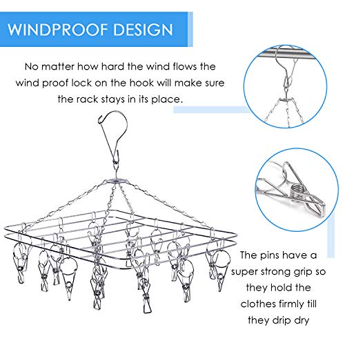 Steel Clothes Drying Rack windproof design